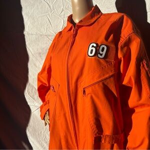 ROTCHO Orange flight suit airforce 69 embroidered Velcro patch